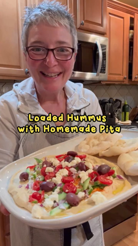 Loaded Hummus Platter (with Homemade Flatbread!)