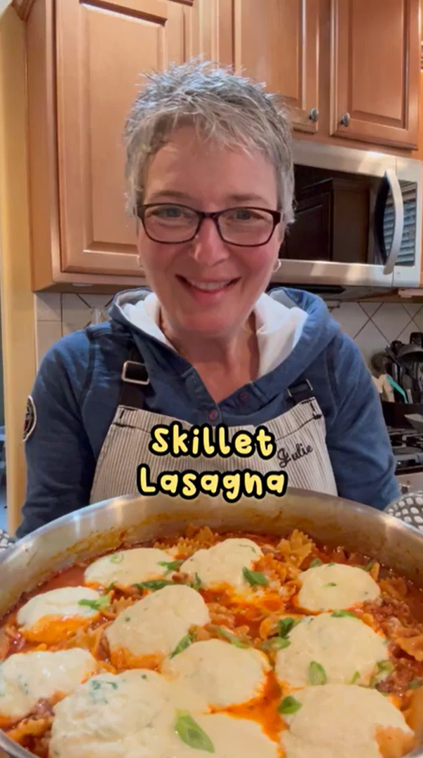Skillet Lasagna with Pantry Pasta (A Simple Weeknight Dinner!)