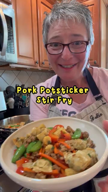 Pork Pot Sticker Stir Fry (Better Than Take-out in One Pan!)
