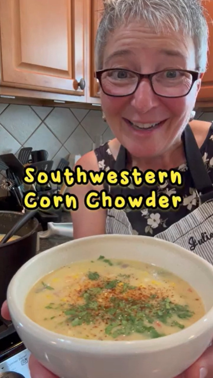 Southwest Corn Chowder with Fresh Summer Vegetables