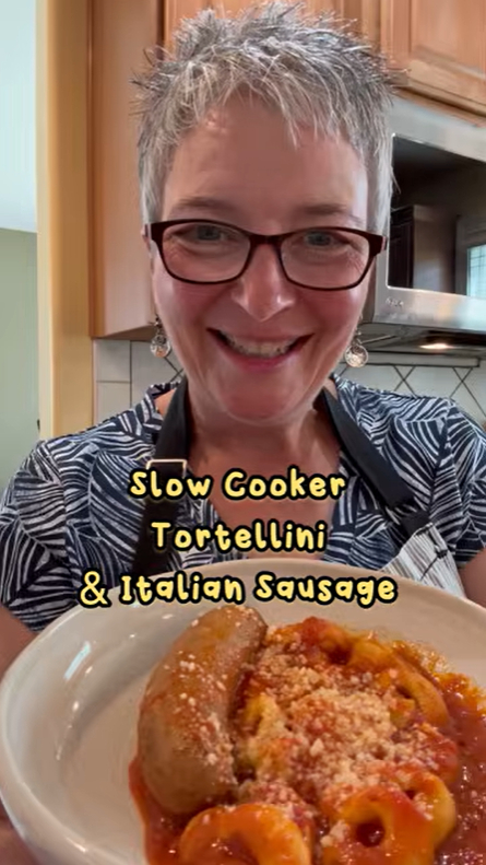 Easy 3-Ingredient Slow Cooker Tortellini & Italian Sausage